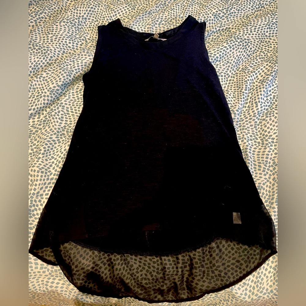 Black sleeveless top